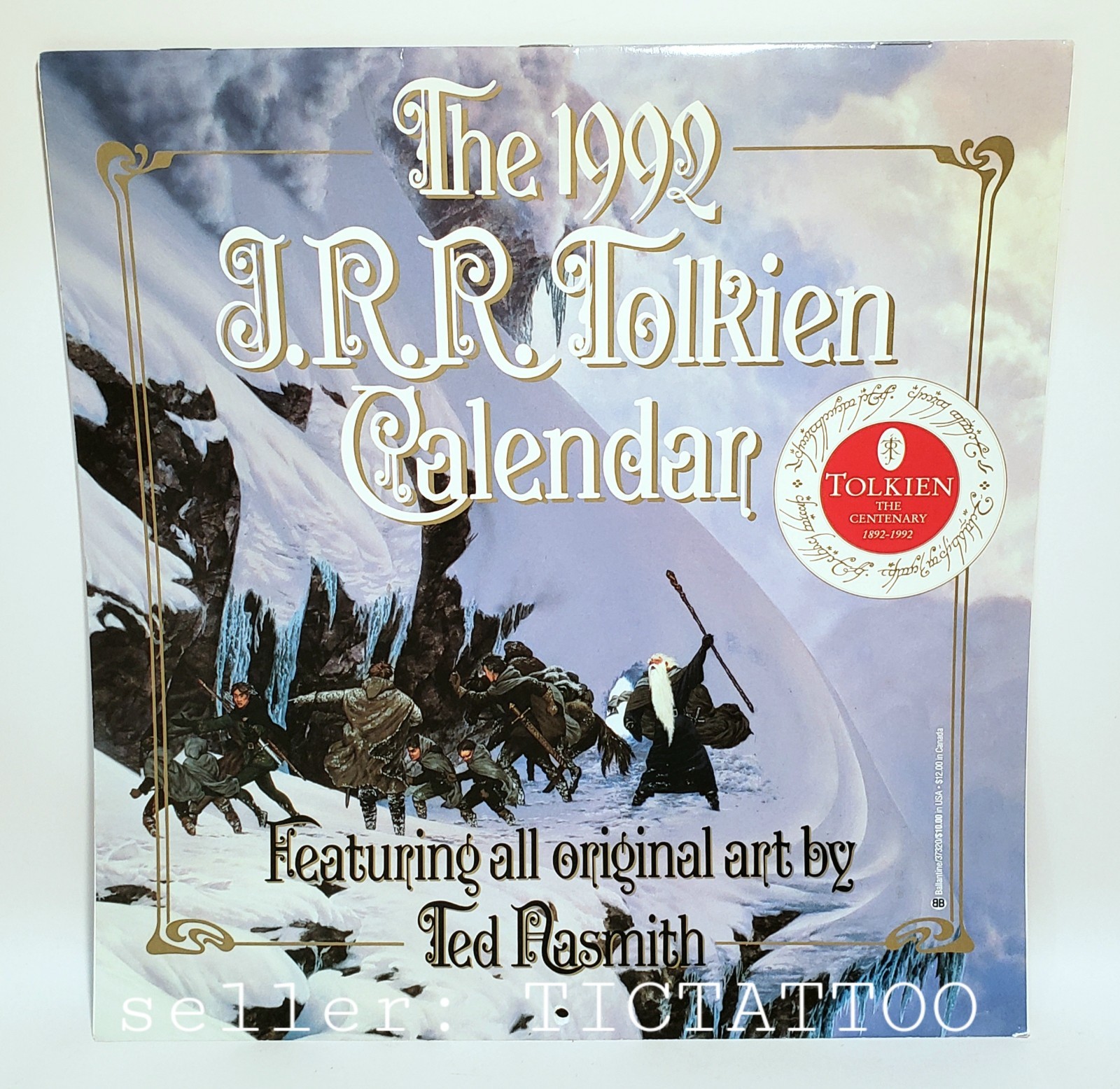 🔥THE J.R.R. TOLKIEN 1992 CALENDAR Ted Nasmith CENTENARY Celebation VG+ JRR LOTR 🔥THE J.R.R. TOLKIEN 1992 CALENDAR Ted Nasmith CENTENARY Celebation VG+ JRR LOTR