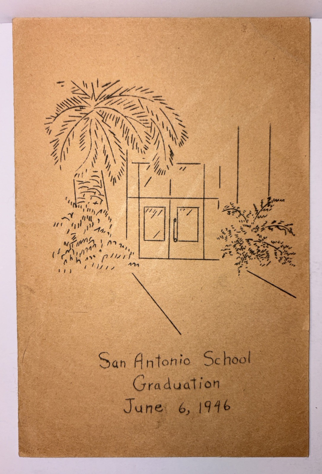 1946 San Antonio School Pomona CA Graduation Program