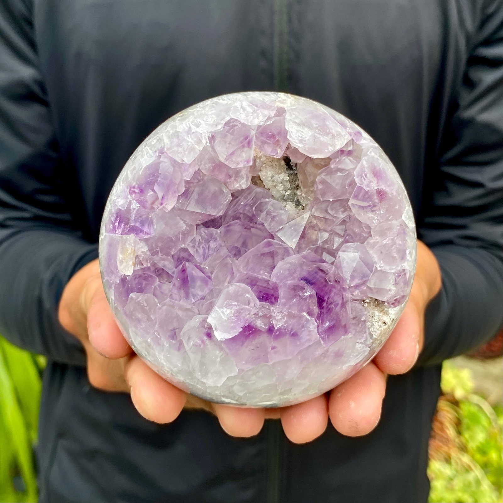 1.68LB Natural Amethyst Agate Opening Smile Quartz Cluster Crystal Specimen Heal