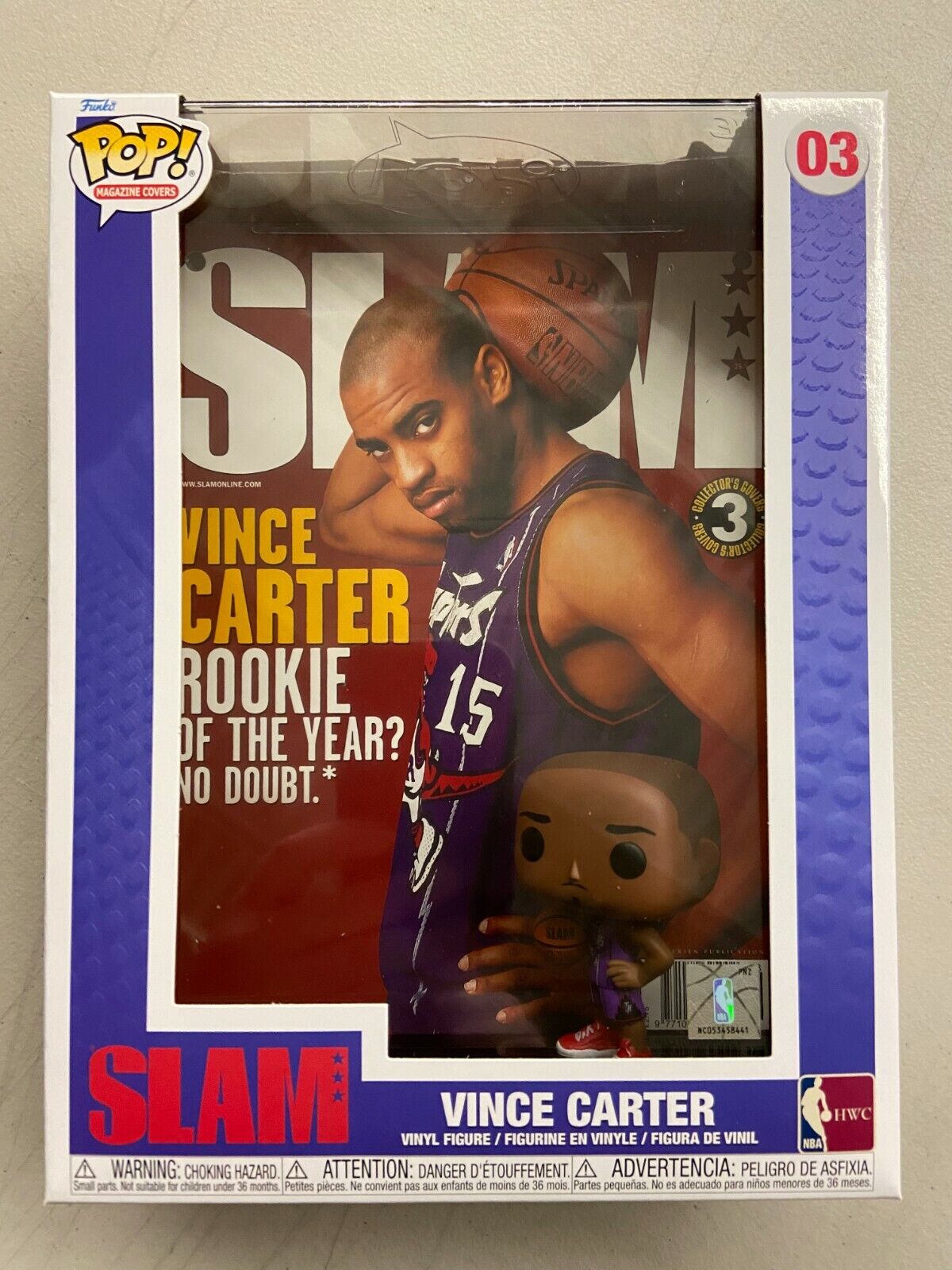 Funko Pop Magazine Covers NBA Slam Raptors Vince Carter Rookie of the Year MIB