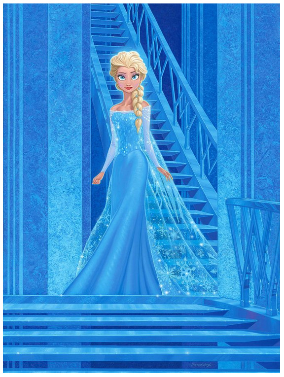 Disney Fine Art Limited Edition Canvas Alone and Free Elsa/Frozen-Hernandez