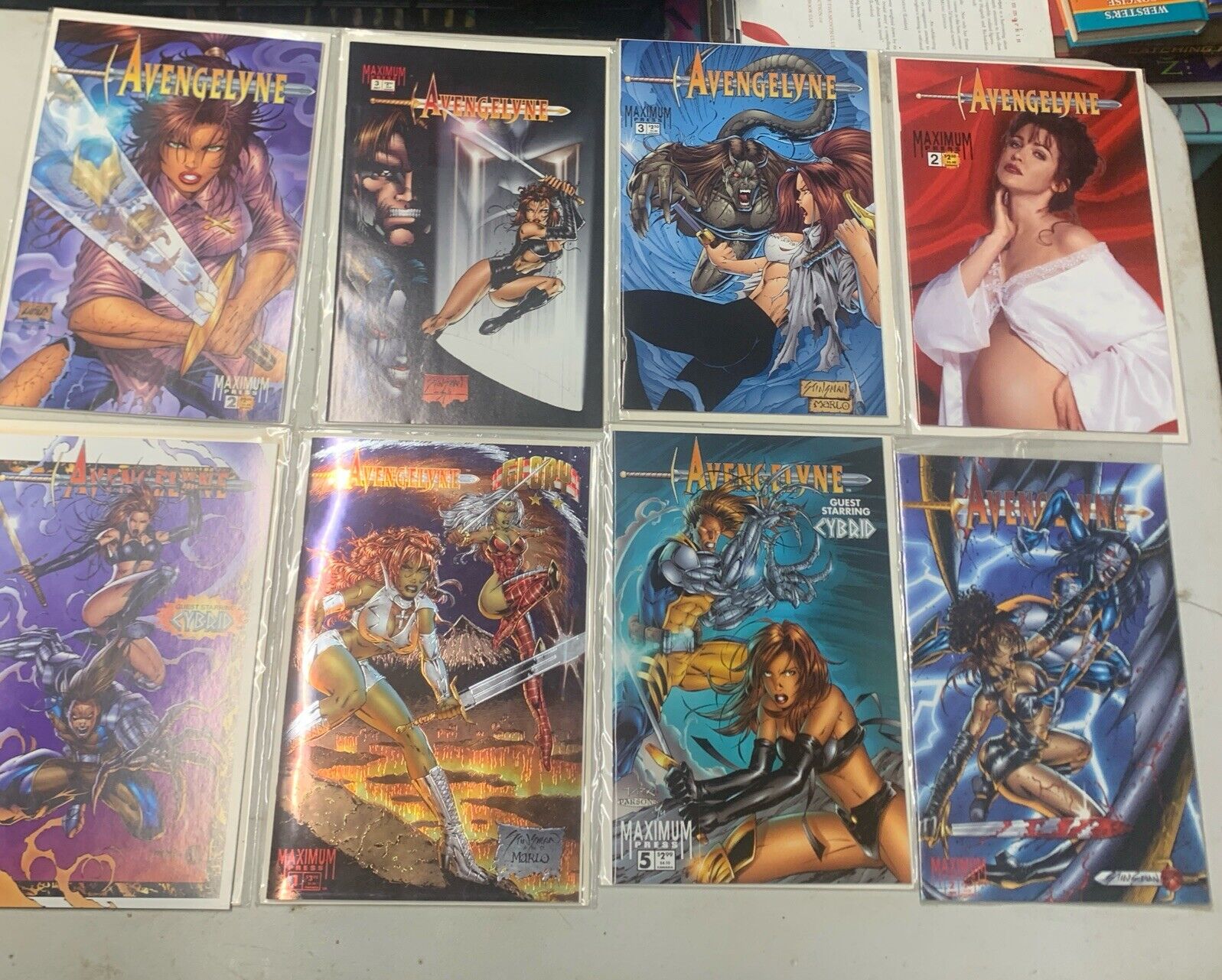 Avengelyne Mixed Comic Lot Of 8 Maximum Press Comics All In Mint Condition