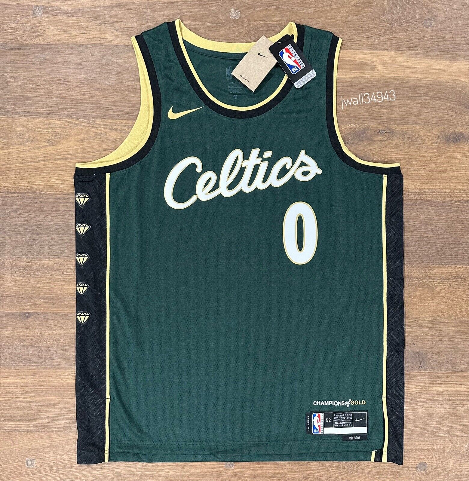 Jayson Tatum Nike Mens Boston Celtics NBA 22-23 City Edition Swingman Jersey NEW