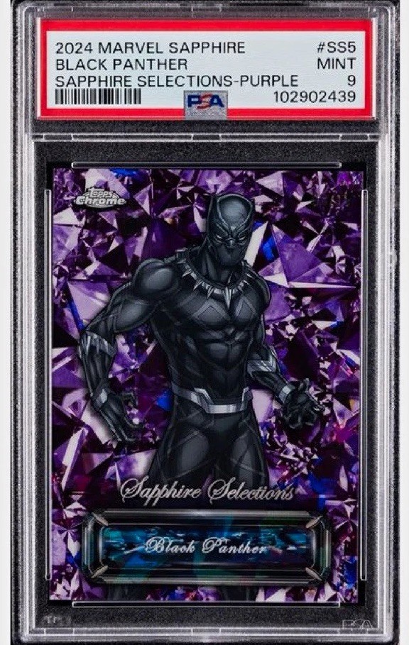 Topps 2024 topps chrome  Sapphire Selections Purple Black Panther SS-5 PSA 9