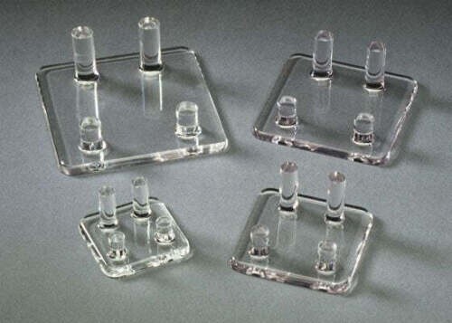 Clear Acrylic Four Peg Display Stands for Rocks Minerals Crystals Fossils Geodes Clear Acrylic Four Peg Display Stands for Rocks Minerals Crystals Fossils Geodes