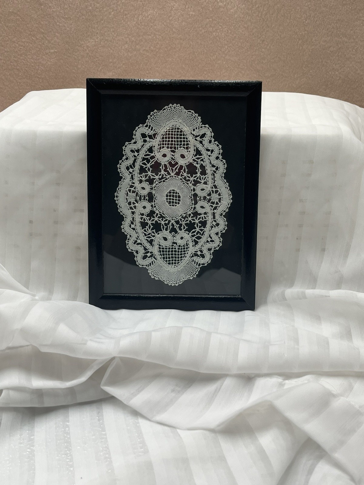 Authentic Vintage Brussels Bobbin Lace Framed Art La Nationale Belgium 1987 8x6” Authentic Vintage Brussels Bobbin Lace Framed Art La Nationale Belgium 1987 8x6”