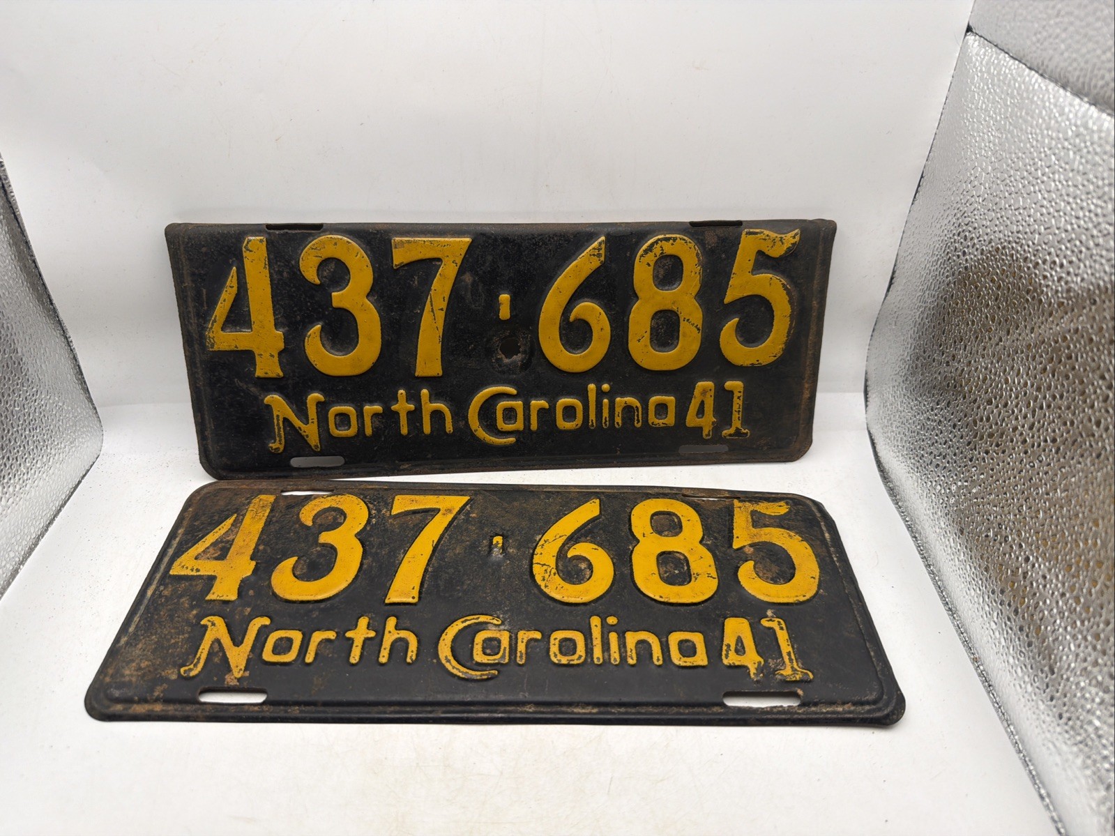 All Original Matching Pair 1941 North Carolina License Plate All Original Matching Pair 1941 North Carolina License Plate