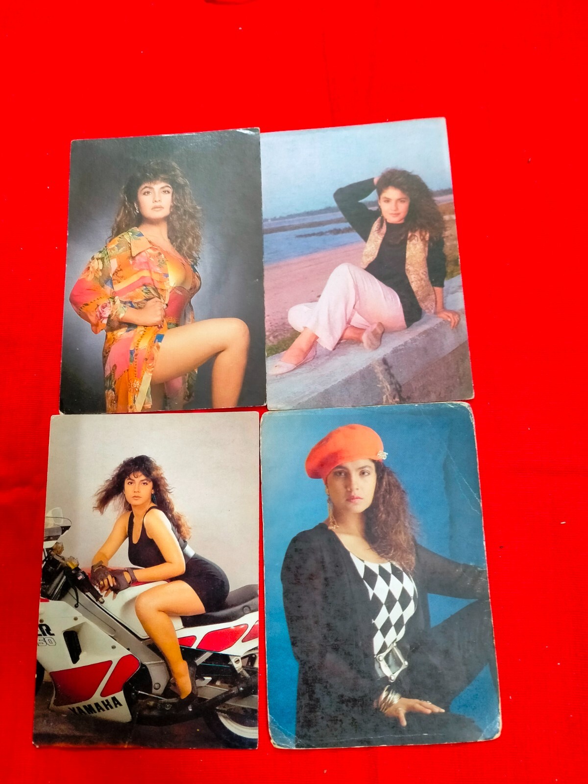 Pooja Bhatt Rare Vintage POSTcard POST Card India Bollywood 4Pc Pooja Bhatt Rare Vintage POSTcard POST Card India Bollywood 4Pc