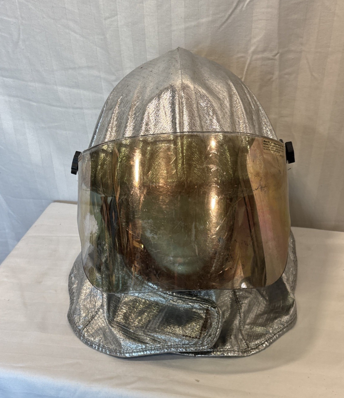 Bullard Firedome ARFF Helmet with Gold Heat Shield And Proximity Hood EXPIRED Bullard Firedome ARFF Helmet with Gold Heat Shield And Proximity Hood EXPIRED