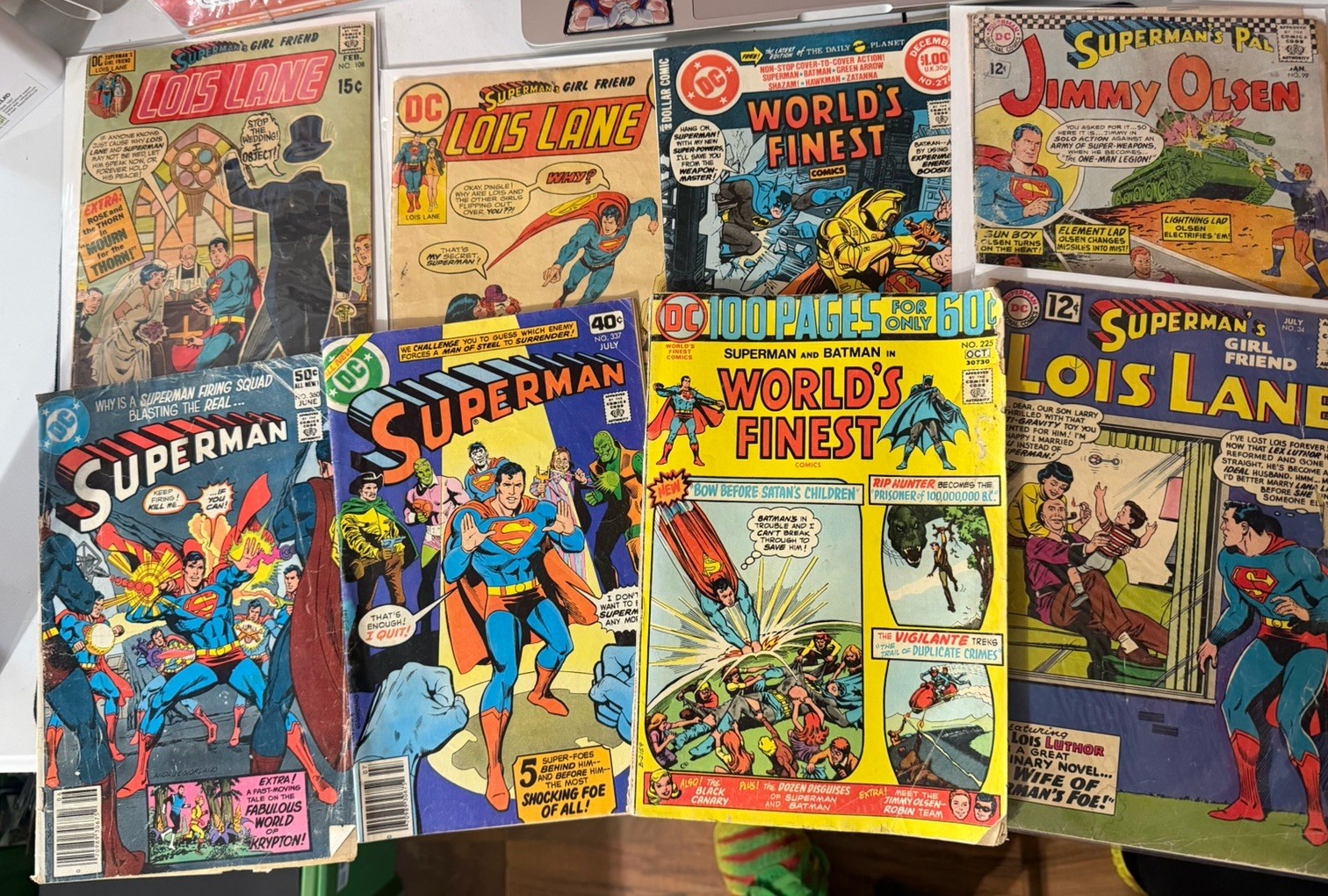 Vintage DC Comics Lot of 8 Superman Lois Lane World’s Finest Silver Bronze Age Vintage DC Comics Lot of 8 Superman Lois Lane World’s Finest Silver Bronze Age