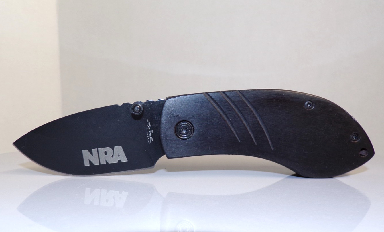 NRA Folding knife, Stone River LTD, Black Stainless Steel blade 2.5 NRA Folding knife, Stone River LTD, Black Stainless Steel blade 2.5