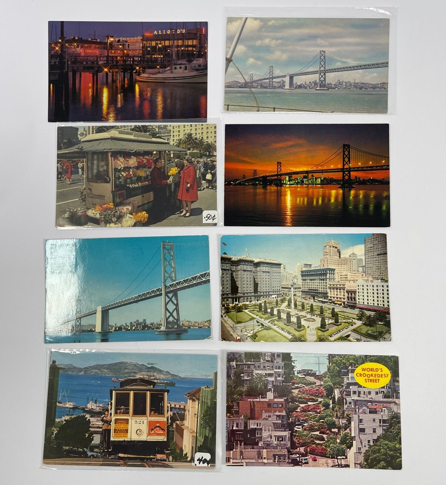 San Francisco California CA Lot of  8 Postcard