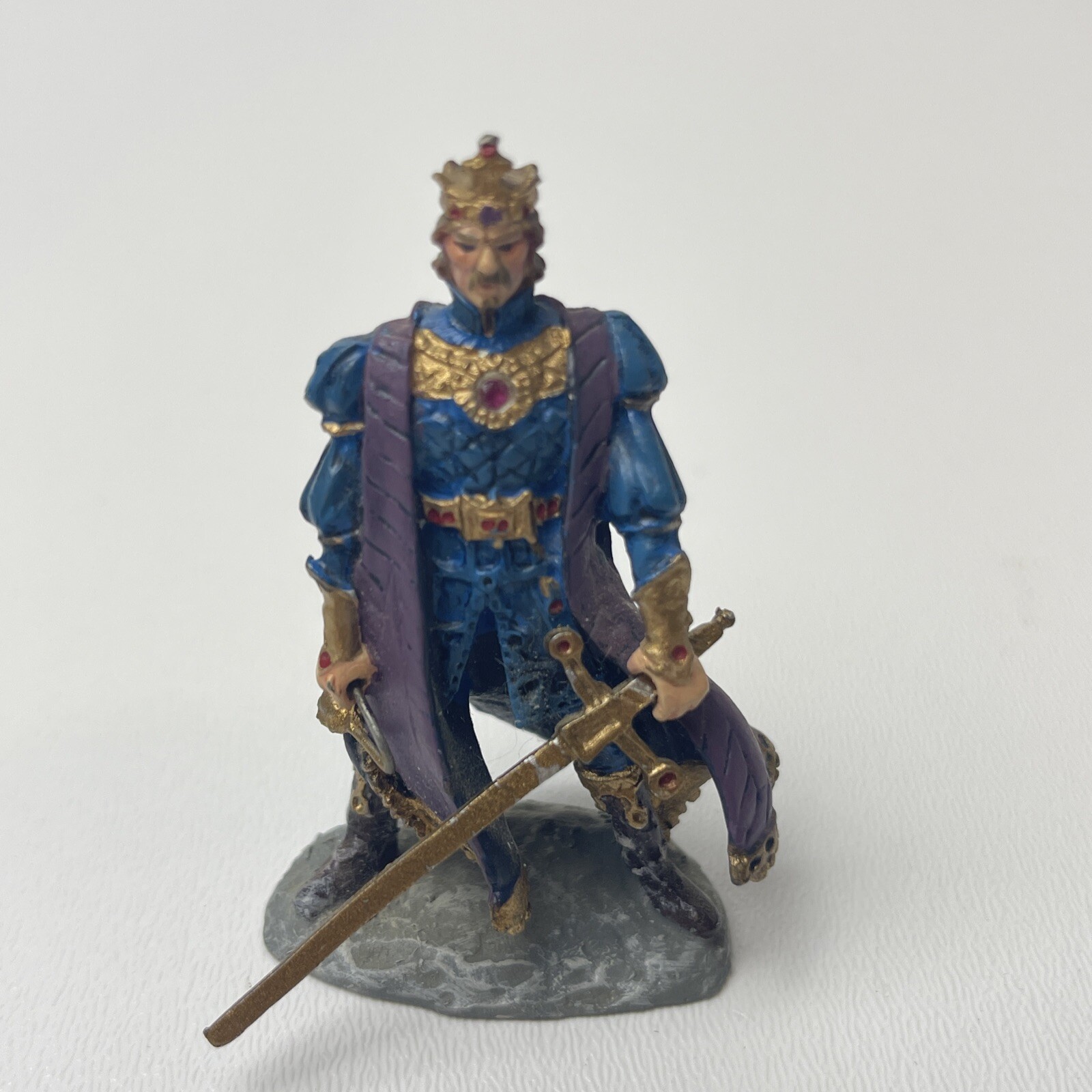 Vintage King Trent Xanth Painted Pewter Figurine 1989 Franklin Mint - 2.25\ Vintage King Trent Xanth Painted Pewter Figurine 1989 Franklin Mint - 2.25\