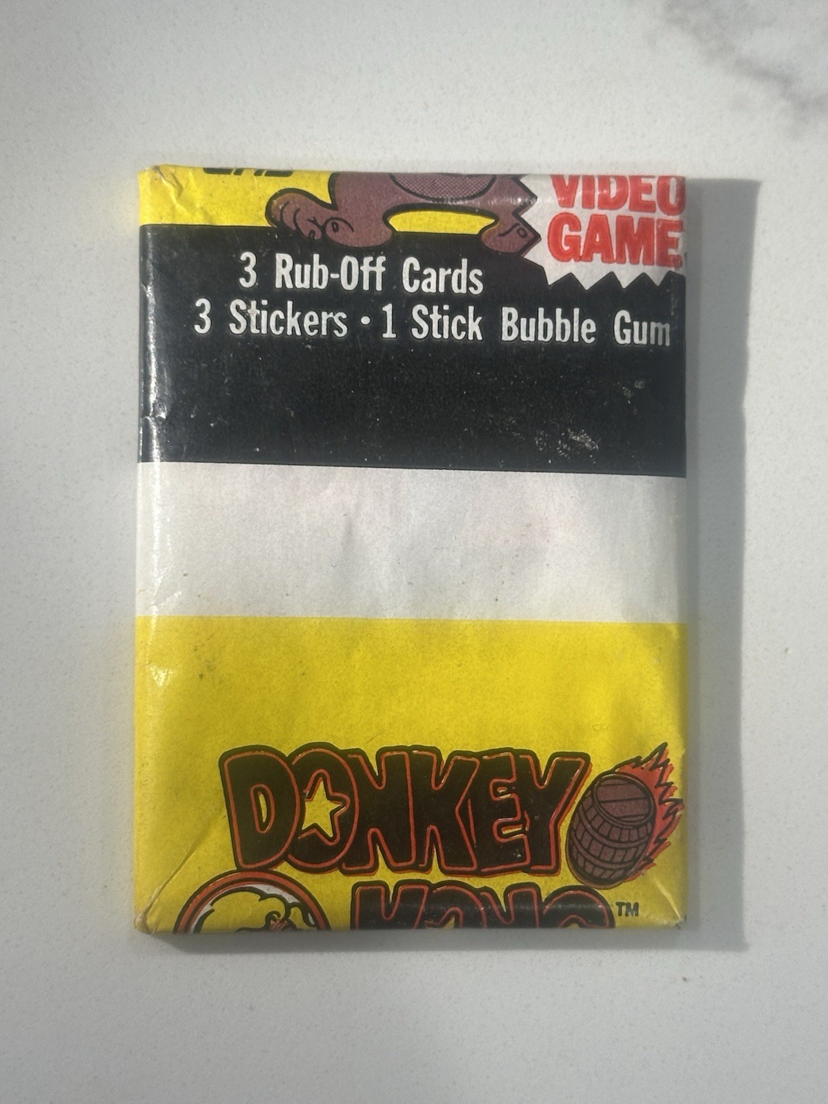 1982 topps donkey kong Jump Man Error Miswrap Sealed Wax Pack Mario Rare ✅ 1982 topps donkey kong Jump Man Error Miswrap Sealed Wax Pack Mario Rare ✅