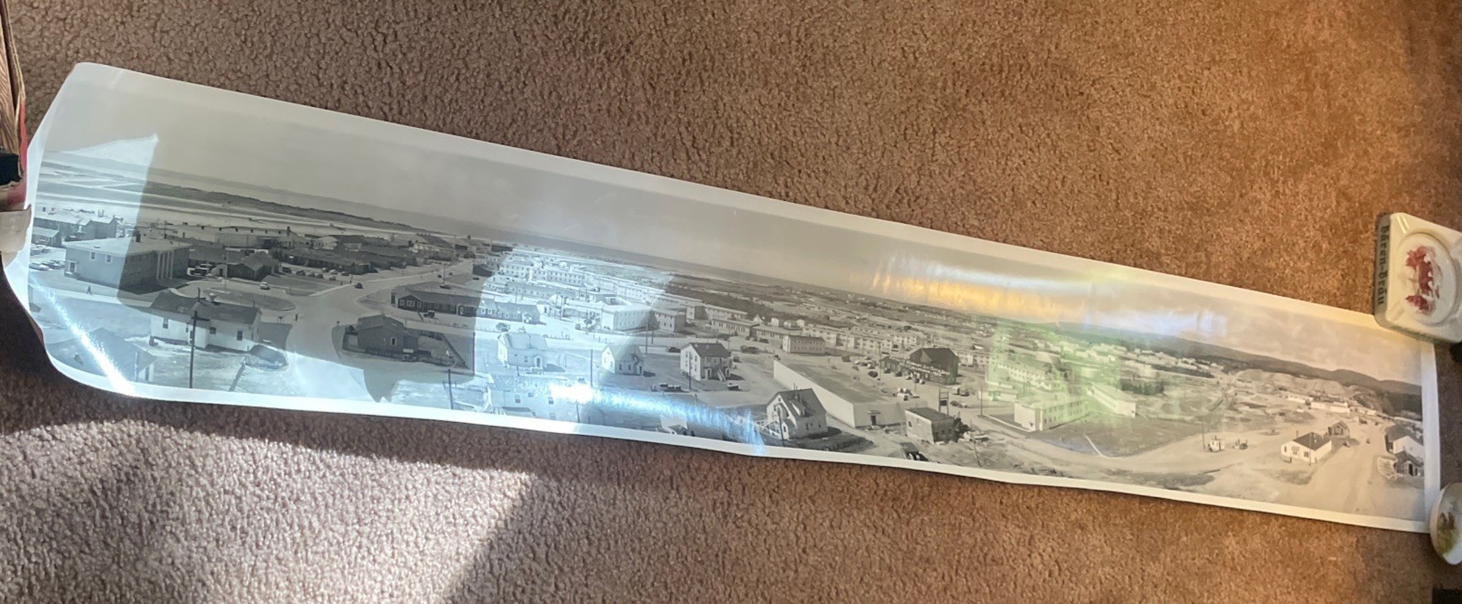 Vintage Original 1952 panoramic sepia photo AIR FORCE MILITARY BASE 60”x10” Vintage Original 1952 panoramic sepia photo AIR FORCE MILITARY BASE 60”x10”