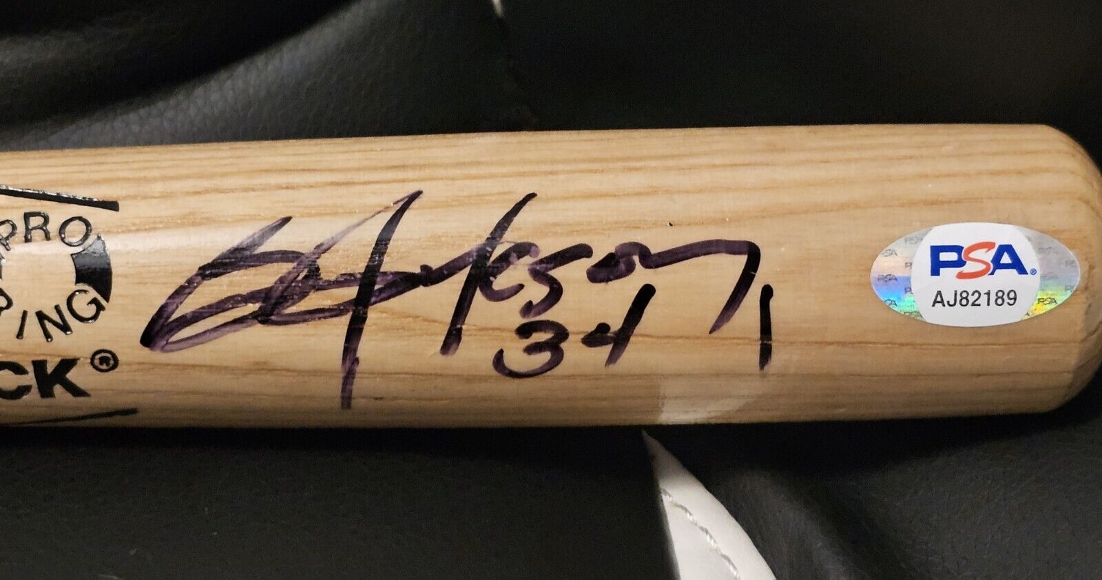 Bo Jackson Autographed PSA Mini Baseball Bat Royals Auburn Tigers  