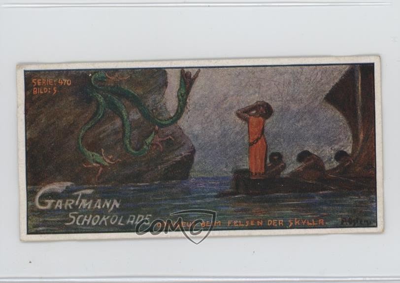 1916 Gartmann Album 16 Odysseus Scylla beim Felsen der Skylla #470-5 15ia