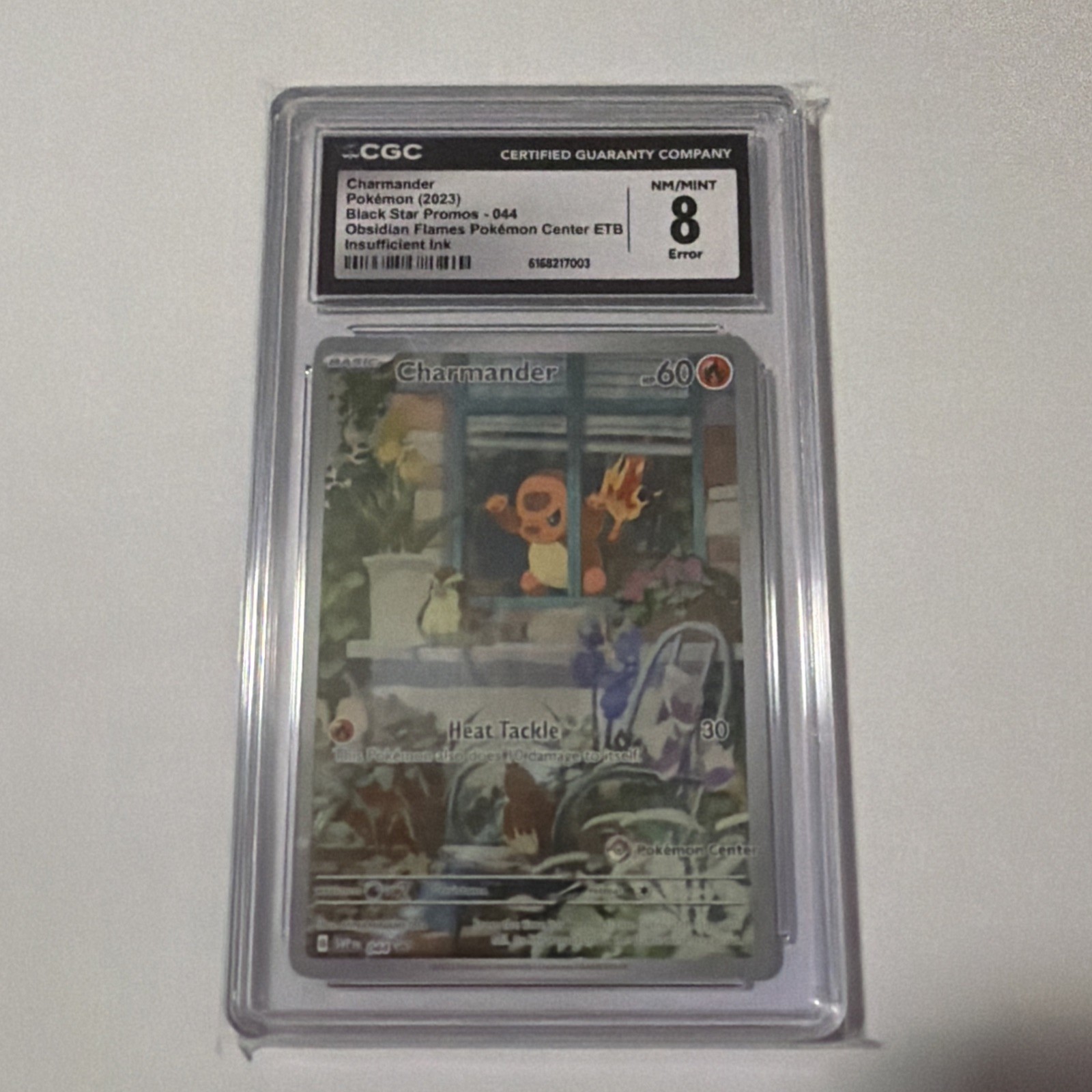 2023 Black Star Promo Obsidian Flames ETB Pokemon Center Charmander CGC 8 ERROR 2023 Black Star Promo Obsidian Flames ETB Pokemon Center Charmander CGC 8 ERROR