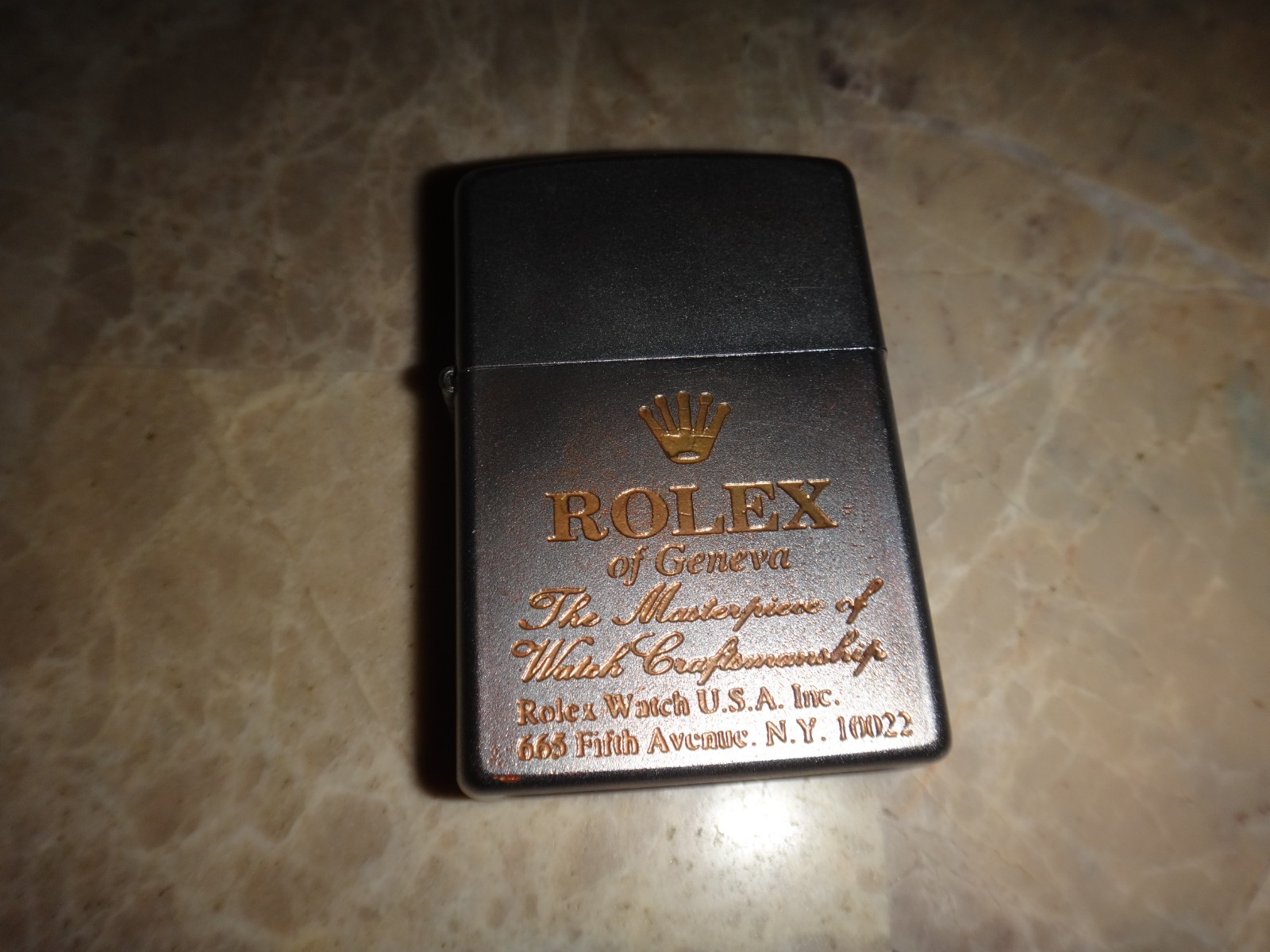 Year 2012 Satin Chrome Zippo Lighter ROLEX Watch of Geneva Craftsmanship Year 2012 Satin Chrome Zippo Lighter ROLEX Watch of Geneva Craftsmanship