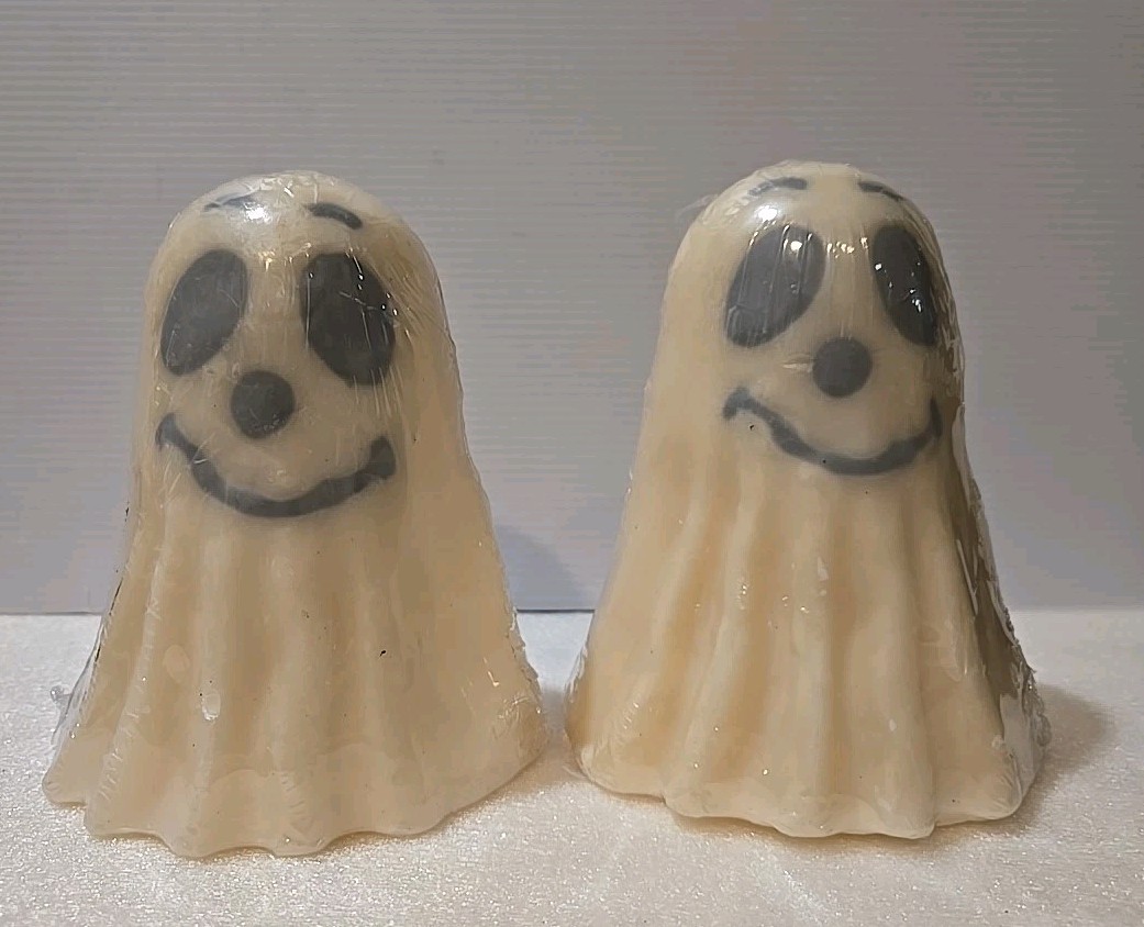 TWO (2) Vtg 6” Ghost Candle Easter Unlimited Halloween Candle White NEW/SEALED TWO (2) Vtg 6” Ghost Candle Easter Unlimited Halloween Candle White NEW/SEALED
