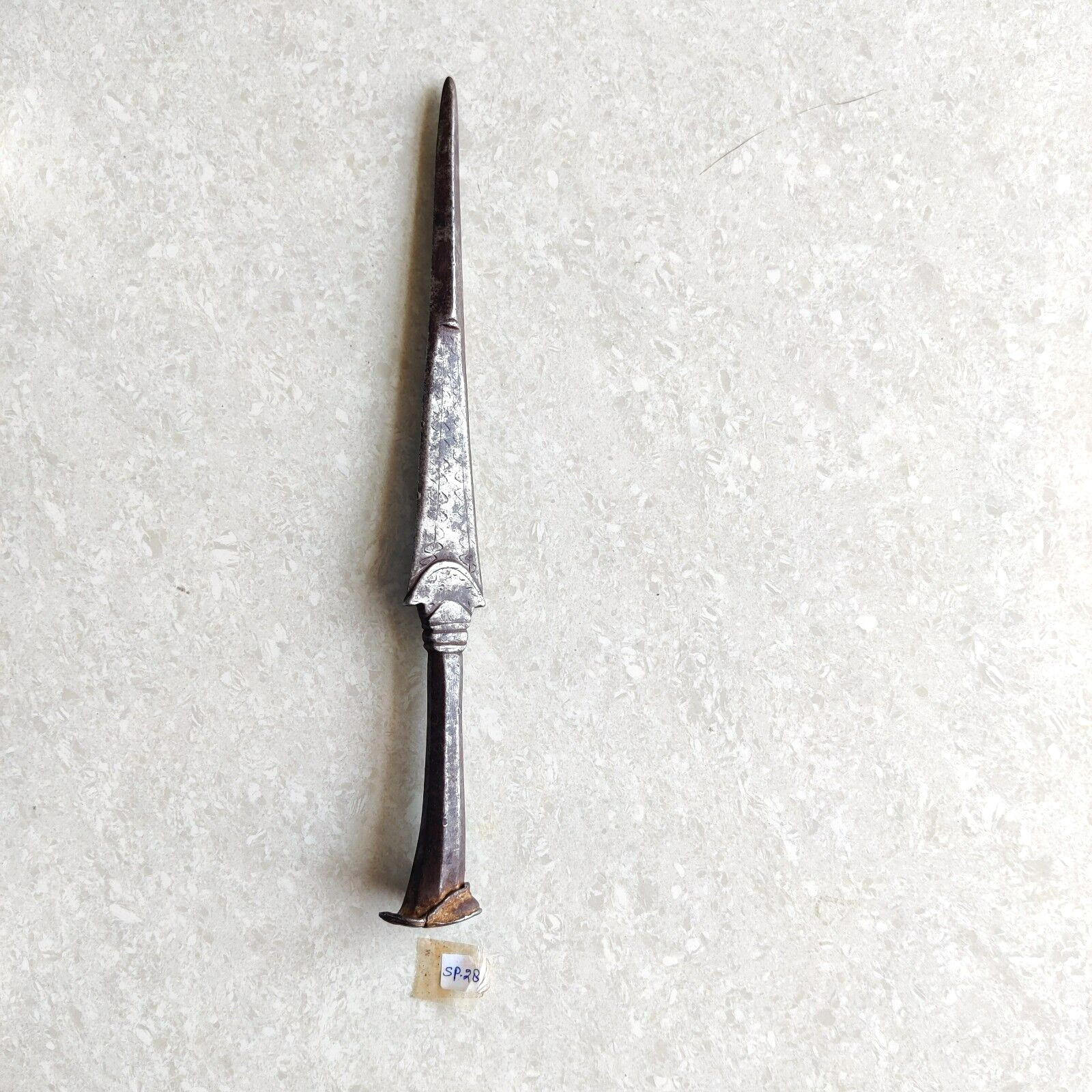 18c Antique Indo Persian Unique Shape Iron Spear Head Old Rare Collectible SP28 18c Antique Indo Persian Unique Shape Iron Spear Head Old Rare Collectible SP28
