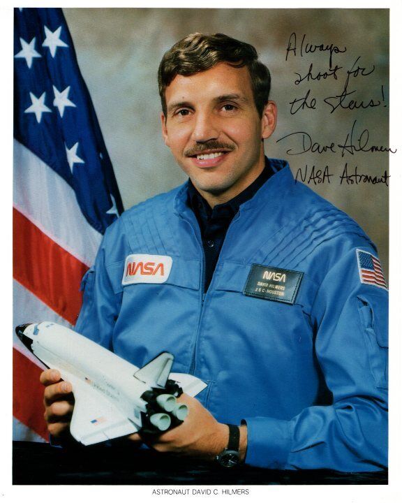 DAVID DAVE C. HILMERS signed 8x10 NASA ASTRONAUT litho photo GREAT CONTENT