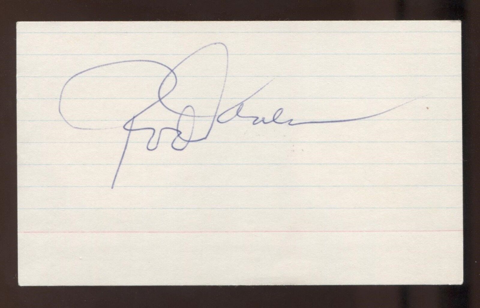 Rod Carew Signed 3x5 Index Card Vintage Autographed Baseball Signature
