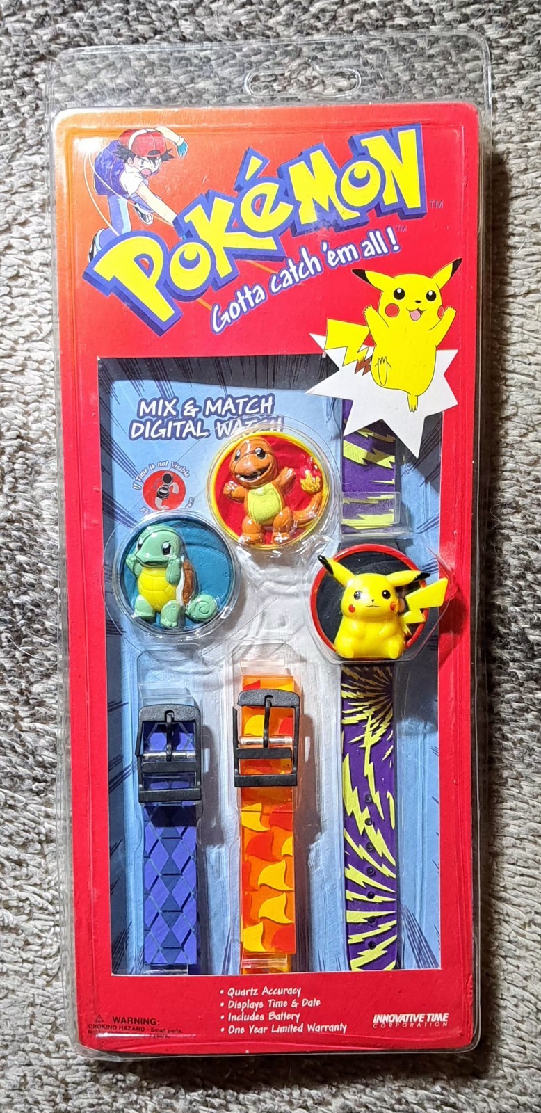 Sealed VINTAGE Pokemon Watch Mix & match digital 1999 Nintendo PIKACHU - SALE Sealed VINTAGE Pokemon Watch Mix & match digital 1999 Nintendo PIKACHU - SALE