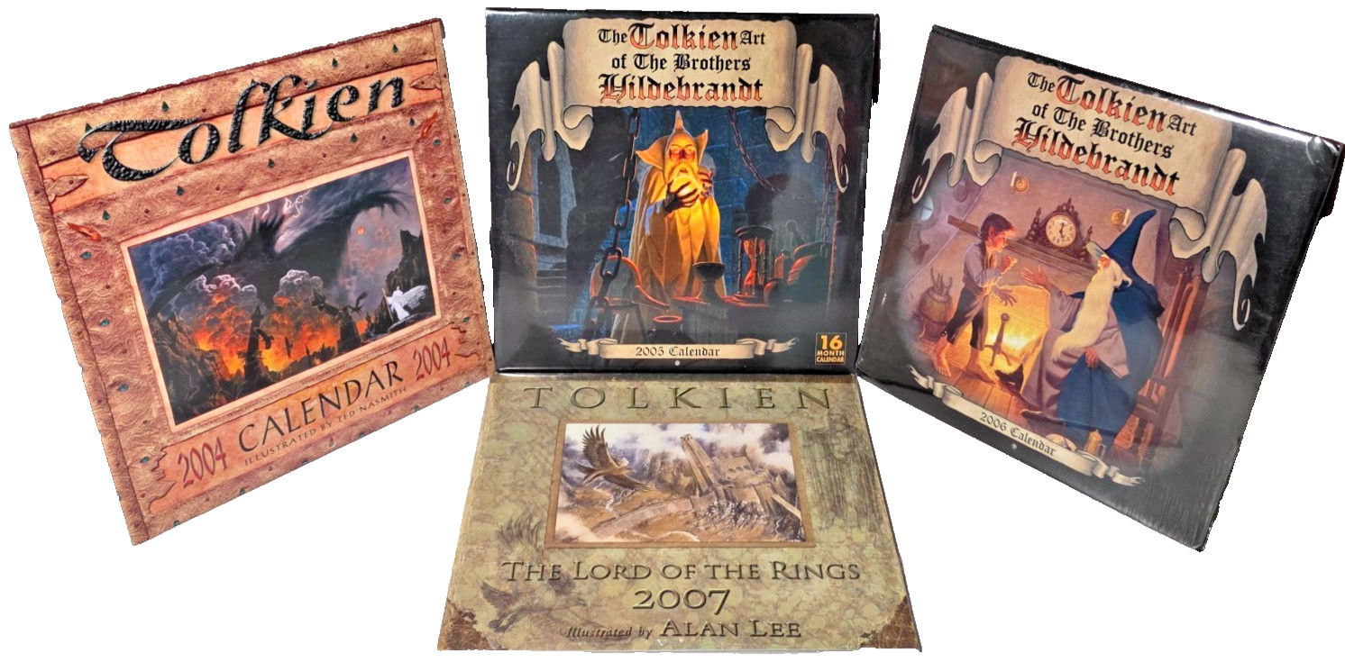 Vintage J.R.R. Tolkien 2004, 2005, 2006, and 2007 LOR New Sealed Calendar Lot Vintage J.R.R. Tolkien 2004, 2005, 2006, and 2007 LOR New Sealed Calendar Lot