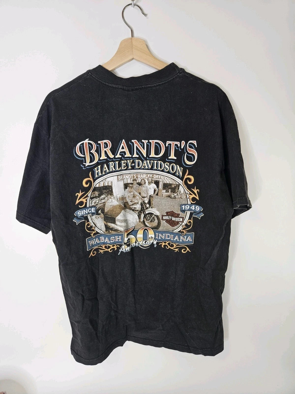 Vintage 1998 Harley Davidson Brandt's Wabash Indiana Single Stitch L Shirt USA Vintage 1998 Harley Davidson Brandt's Wabash Indiana Single Stitch L Shirt USA