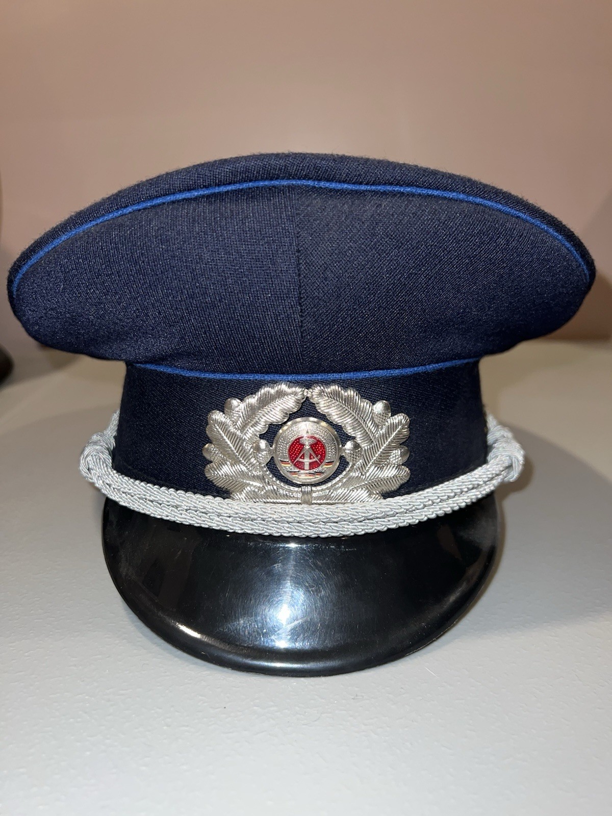 EAST GERMAN TRANSPORT POLICE VISOR HAT/CAP DDR/GDR SIZE 57