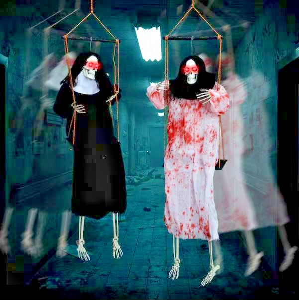 π» 37-Inch Hanging Ghost Halloween Animatronics with Light-Up Eyes (2-Pack) π» 37-Inch Hanging Ghost Halloween Animatronics with Light-Up Eyes (2-Pack)