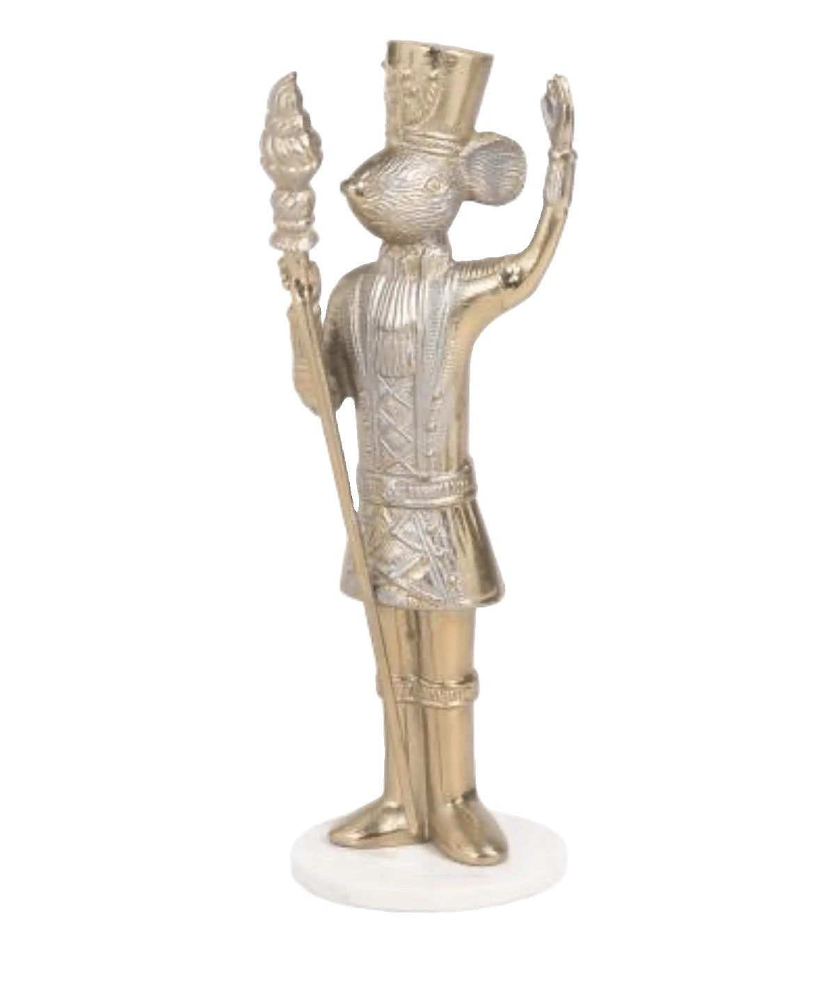 Metal Mouse King Nutcracker Sculpture Marble Base 24 inch Tall Figure Christmas Metal Mouse King Nutcracker Sculpture Marble Base 24 inch Tall Figure Christmas