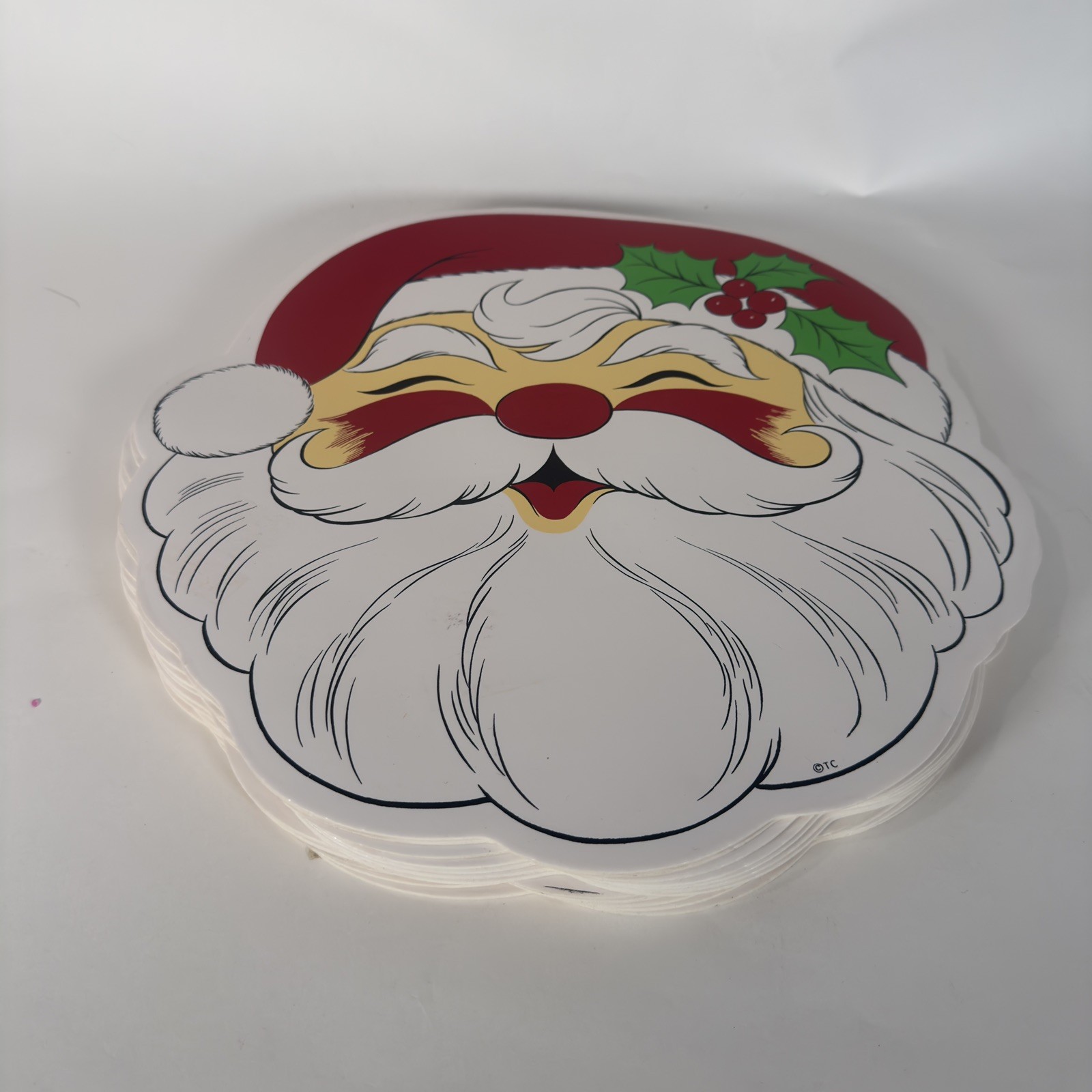 Vintage Town & Country Linen Santa Christmas Placemats Set of 4 Vinyl Jamesway Vintage Town & Country Linen Santa Christmas Placemats Set of 4 Vinyl Jamesway