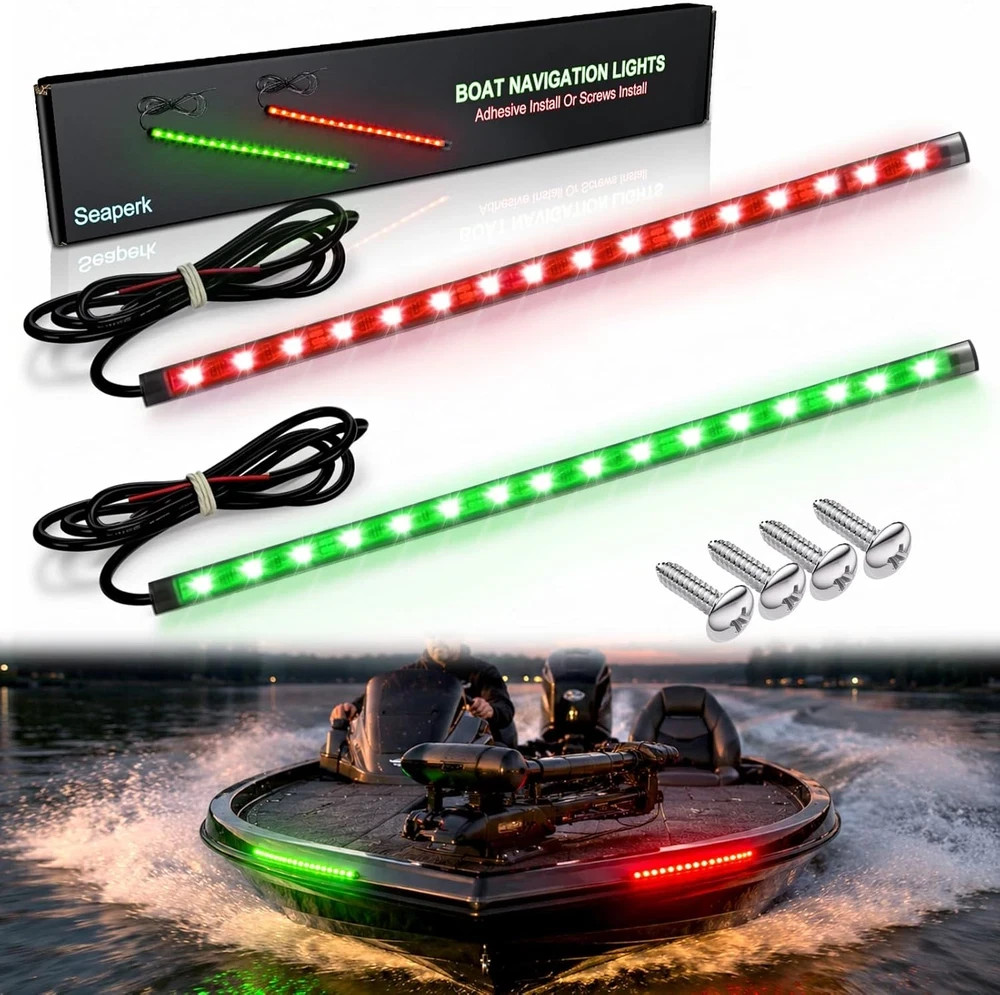 LED Boat Navigation Lights Red Green Marine Bow Nav Lights Bass Pontoon Jon Boat LED Boat Navigation Lights Red Green Marine Bow Nav Lights Bass Pontoon Jon Boat