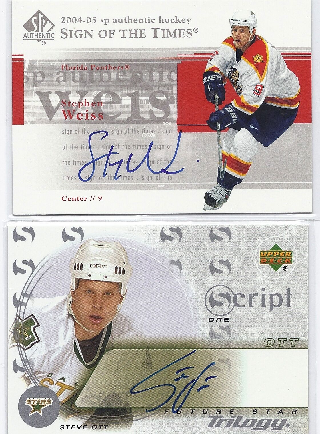 2004-05 SP Authentic Sign of the Times #STSW Stephen Weiss Florida Autographed