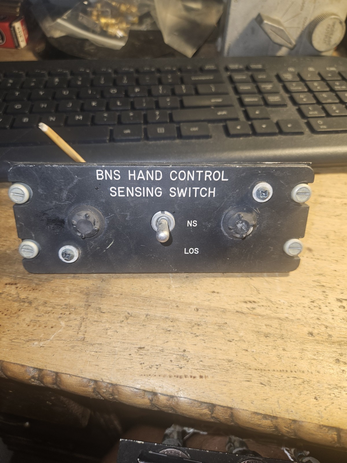 RARE VINTAGE MILITARY AIRCRAFT BNS HAND CONTROL SENSING SWITCH PANEL HTF