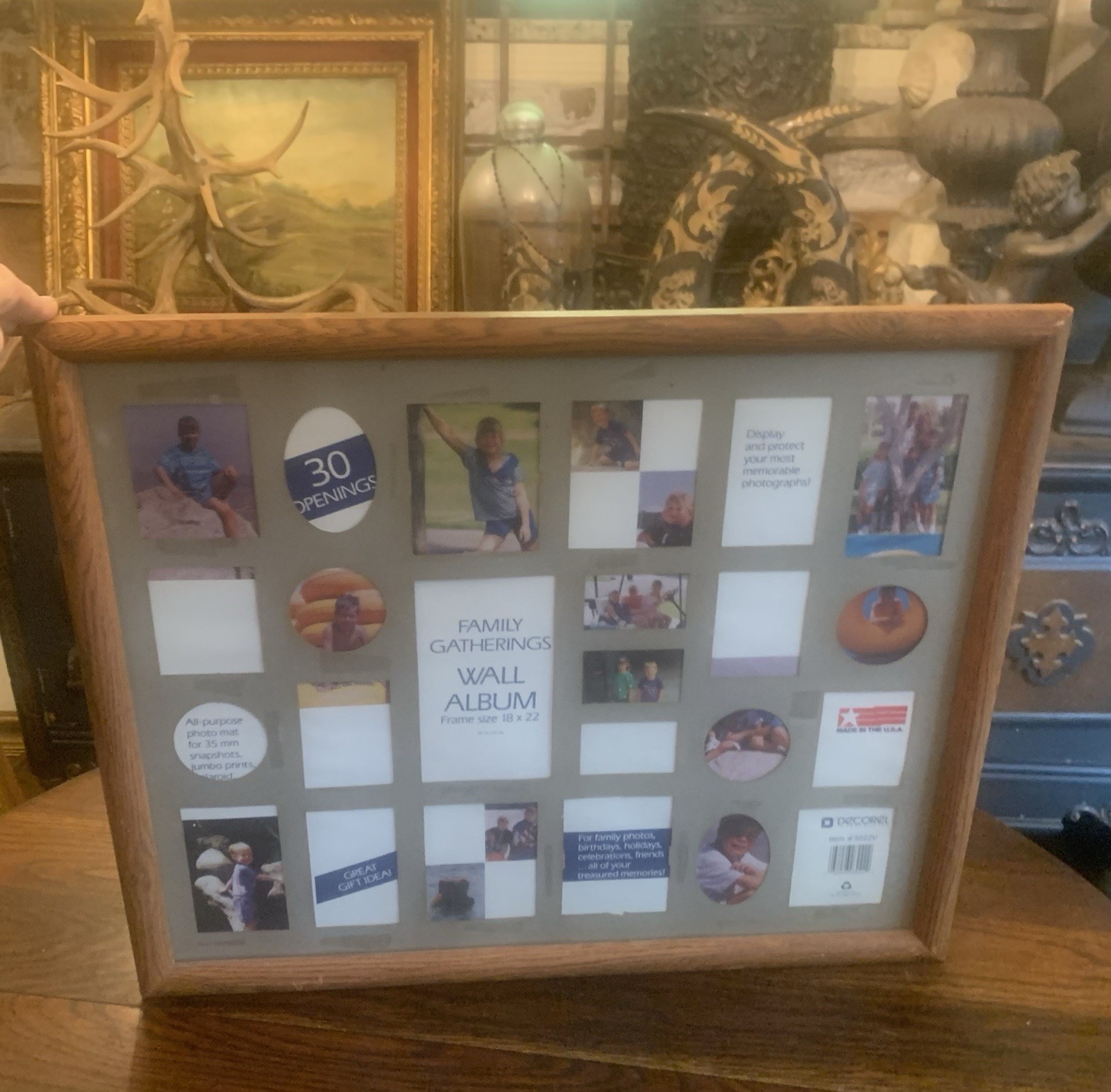 VINTAGE DECOREL Solid Wood Collage Picture Frame Holds 30 Photos VINTAGE DECOREL Solid Wood Collage Picture Frame Holds 30 Photos