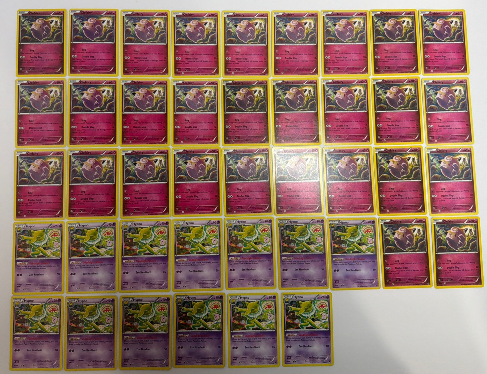 2016 Pokemon XY Breakpoint Hypno/Clefairy Non Holo 42 Card LOT (G25) 2016 Pokemon XY Breakpoint Hypno/Clefairy Non Holo 42 Card LOT (G25)