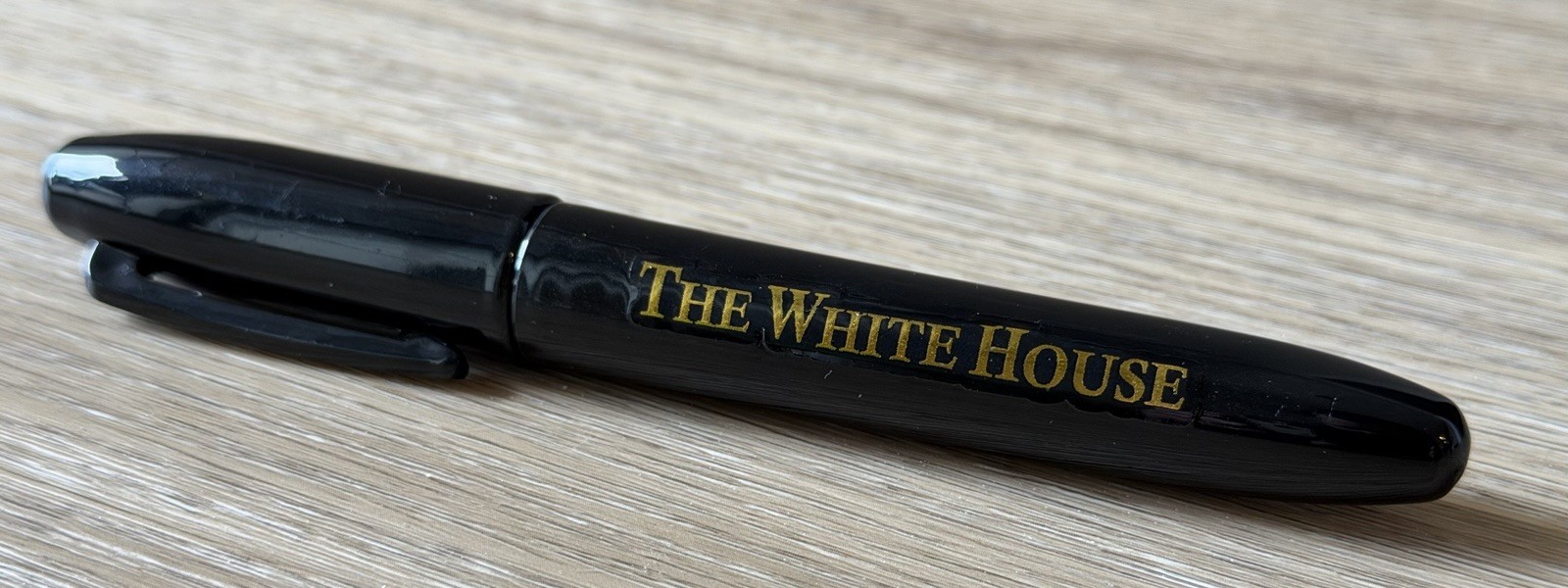 Rare Authentic White House Trump Sharpie Marker Black Gold Signature Bill Signer Rare Authentic White House Trump Sharpie Marker Black Gold Signature Bill Signer