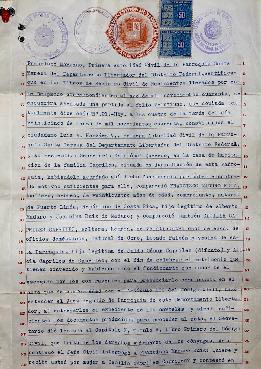 Official US Consulate Venezuela rare letter 1945 with stamps Official US Consulate Venezuela rare letter 1945 with stamps