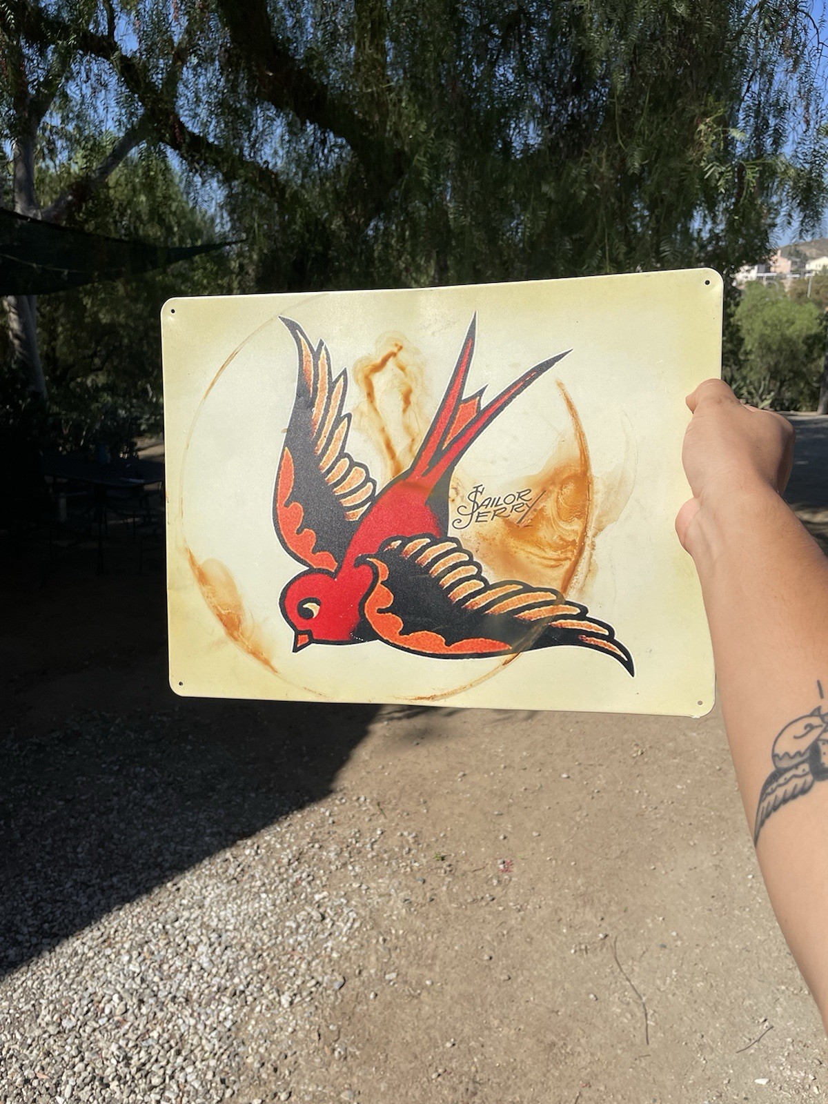 Vintage Antique Sailor Jerry American Traditional Tattoo Metal Sign Collectible Vintage Antique Sailor Jerry American Traditional Tattoo Metal Sign Collectible