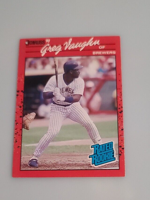 Greg Vaughn Milwaukee Brewers 1990 Donruss #37