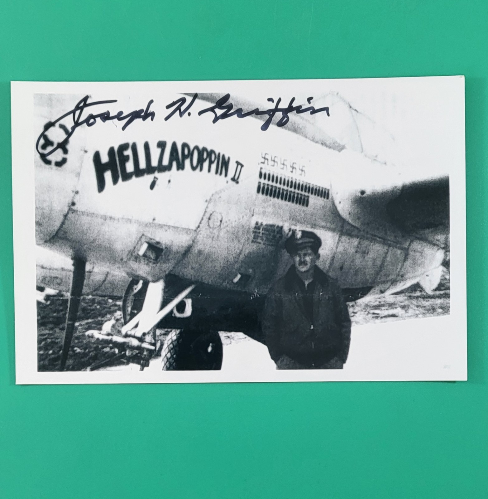 WWII Colonel Joseph Griffin Ace Pilot Flying Tigers Autographed Signed Photo Joe WWII Colonel Joseph Griffin Ace Pilot Flying Tigers Autographed Signed Photo Joe