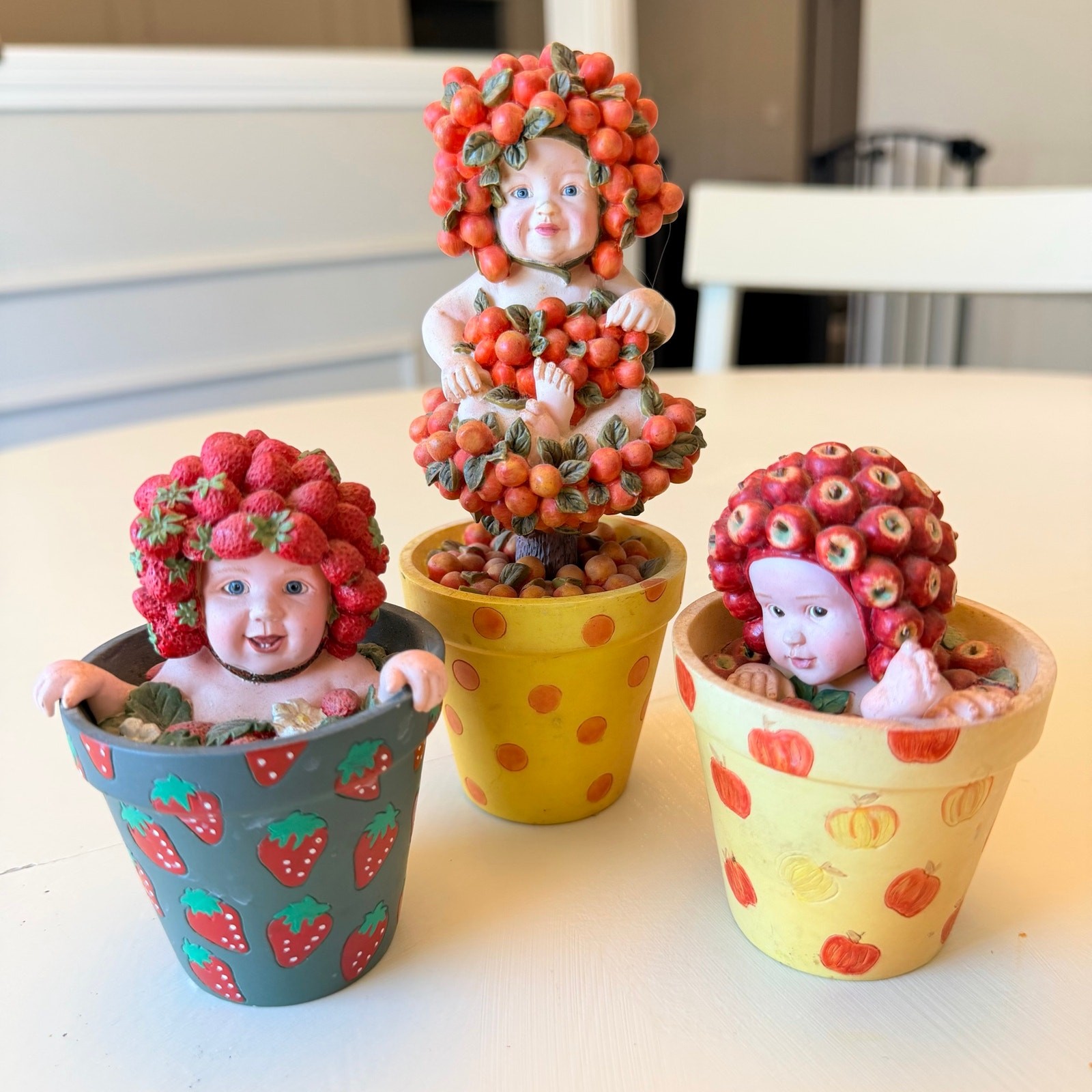 Vintage 1998 Anne Geddes Enesco Flower Pot Babies Vintage 1998 Anne Geddes Enesco Flower Pot Babies
