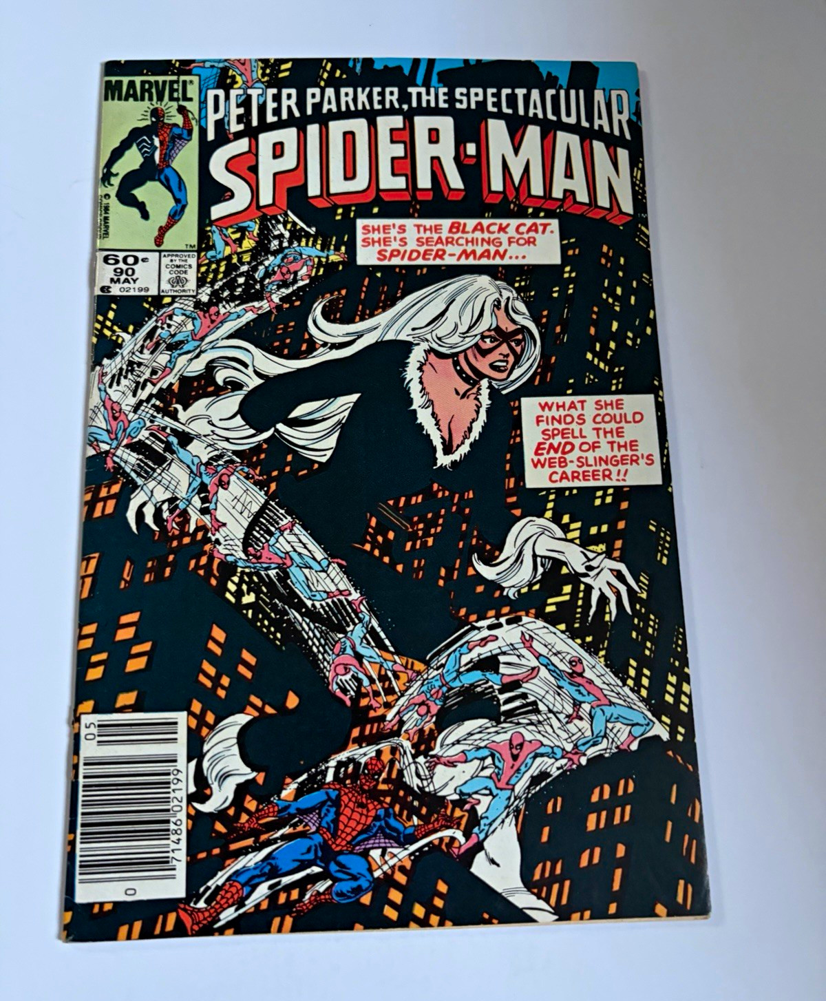 Marvel Peter Parker, The Spectacular Spider-Man #90 (1984) Black Cat Milgrom