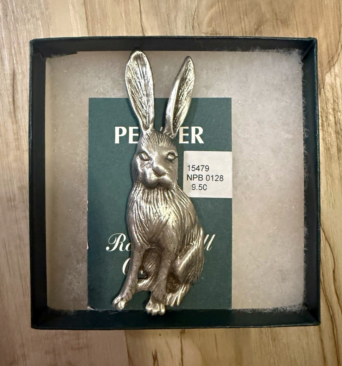 Robert Hall Originals Pewter Rabbit Hare Brooch Pin Canada Boxed Vintage Robert Hall Originals Pewter Rabbit Hare Brooch Pin Canada Boxed Vintage