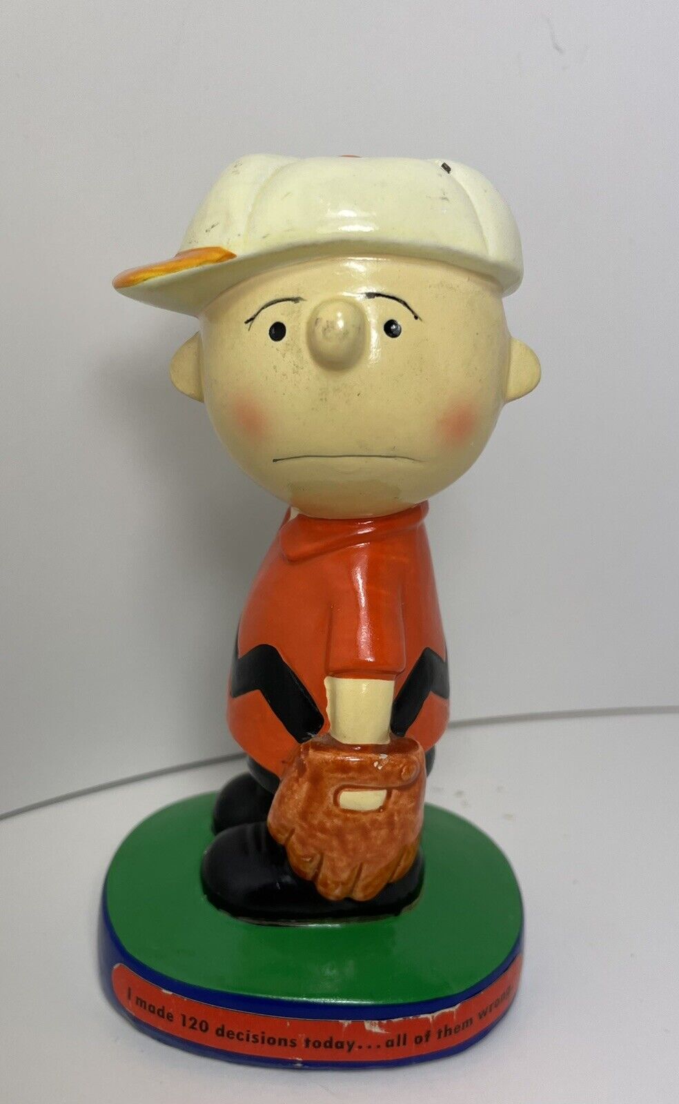 Rare Vintage 1972 PEANUTS Charlie Brown Baseball Figurine