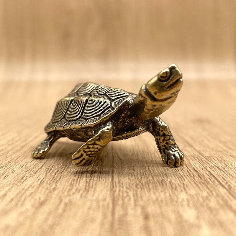 Brass Turtle Figurine Mini Animal Statue Vintage Desk Decor Solid Brass Ornament Brass Turtle Figurine Mini Animal Statue Vintage Desk Decor Solid Brass Ornament