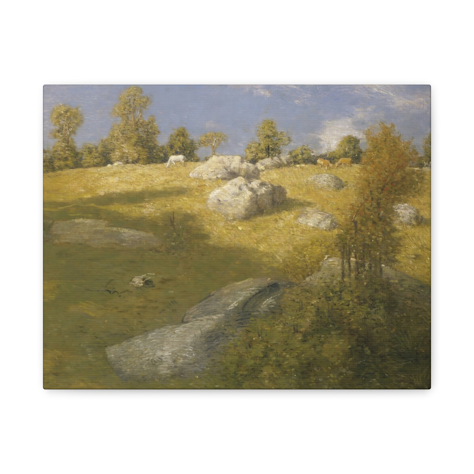 J. Alden Weir, born West Point, NY - Upland Pasture - ca. 1905 - Canvas Wall Art
